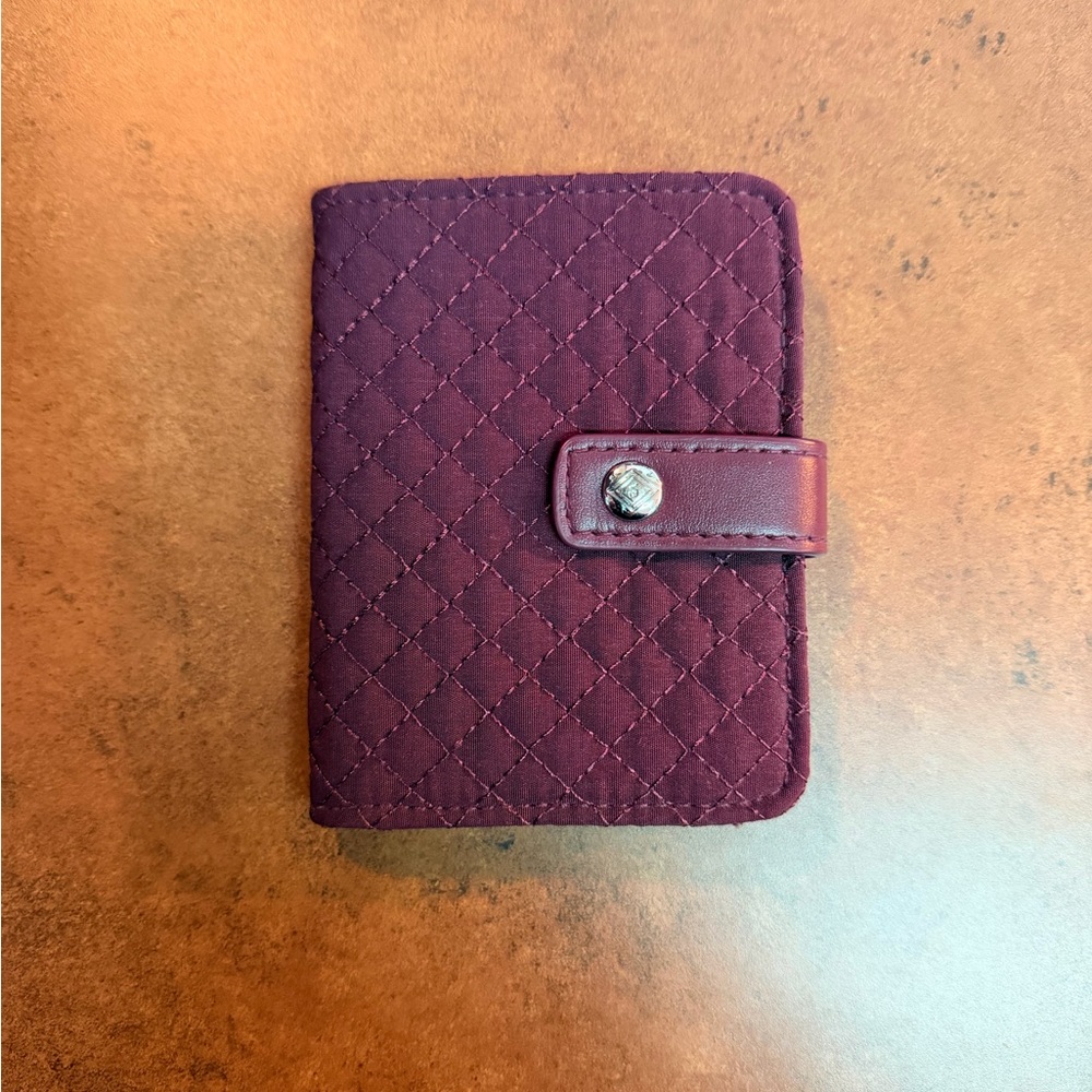 Vera Bradley Quilted Burgundy Wallet - Picture 5 of 7